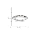 thumbnail image 2 of 14K White Gold Ring Band Wedding , Size 6, 2 of 2