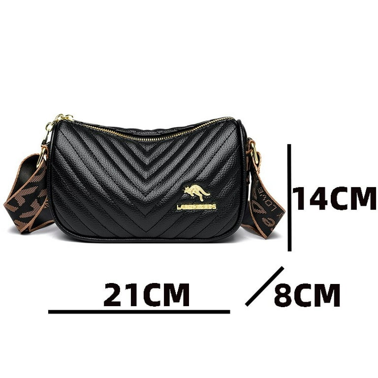 Cocopeaunts Chain Black Shoulder Bags for Women Quilted Leather Crossbody Bag All Match Designer Messenger Bag Small Flap Ladys Handbags Sac, Adult