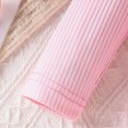 thumbnail image 5 of NOLDARES Newborn Baby Girl Clothes Infant Romper Fall Winter Outfits Gifts for Girls Cute Bell Bottoms Pant Sets 3Pc(Pink,0-3 M), 5 of 9