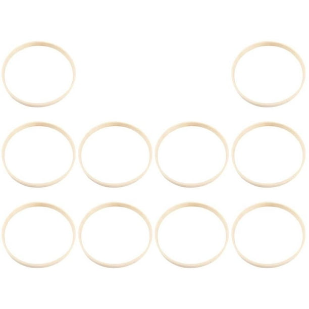10pcs Wooden Bamboo Floral Hoops Macrame Craft Hoops Wood Dream Catcher ...