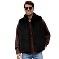 thumbnail image 2 of Fgnfyis Winter Coats for Men Standing Collar Imitation Long Coat Trench Coat Mens Coat Black M, 2 of 8