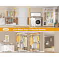 thumbnail image 3 of E14 Por Heavy Duty Closet Organizer System,Freestanding Clothing Racks for Hanging Clothes,Adjustable Garment Rack 70.1" W × 16.6" D × 76.4" H Hold 960 lbs, White, 3 of 9