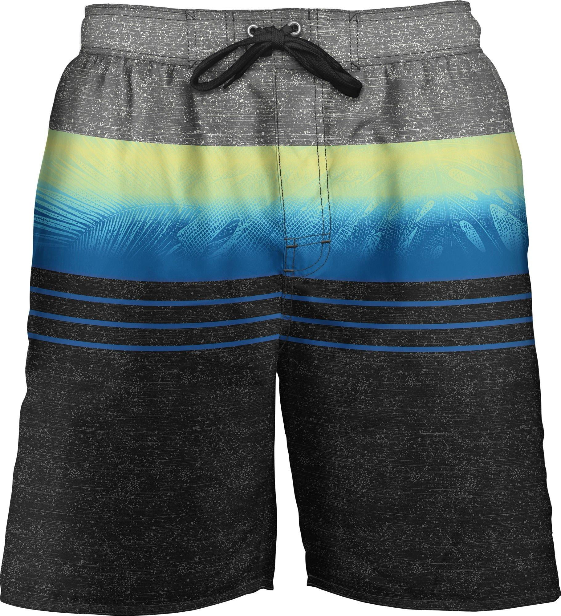 Newport Blue Newport Blue Mens Colorblocked Stripe Swim Trunks