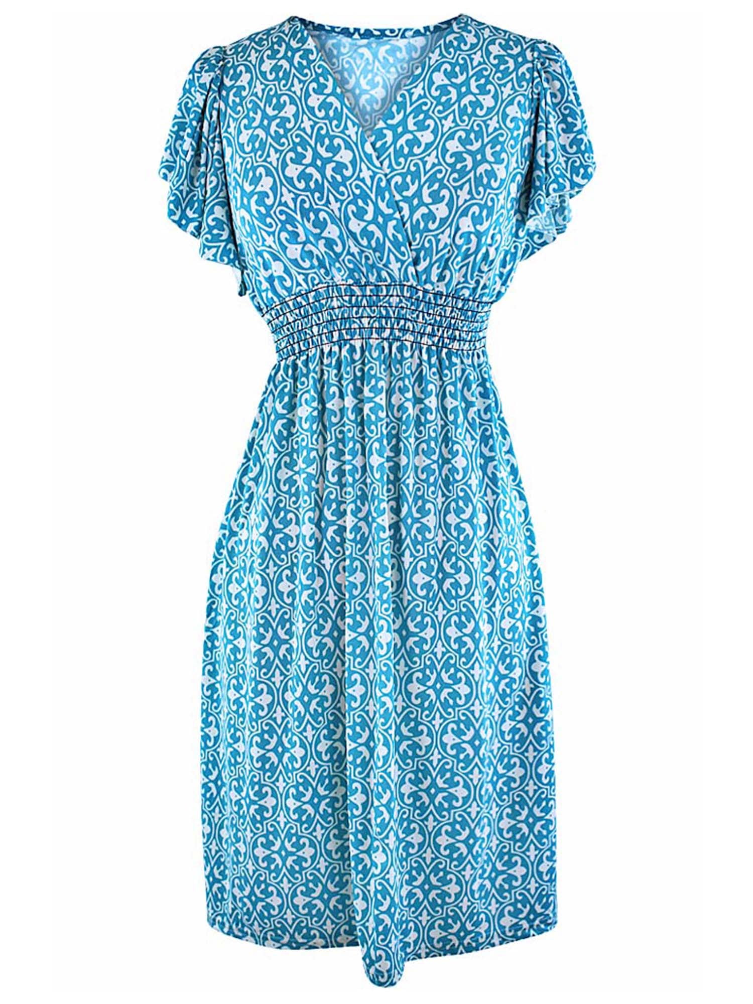 aqua blue sundress