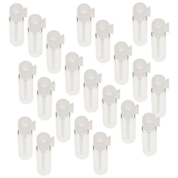 100pcs Mini Glass Bottles with Plastic Rod Caps for Storage Sample Vials 0.25oz