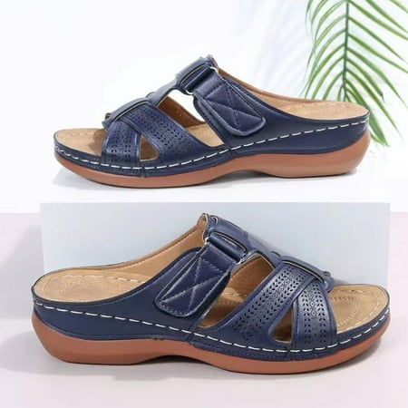 

Women‘s Platform Criss Cross Slippers Open Toe Cut Out Solid Color Round Toe Comfy Slides Women‘s Indoor & Outdoor Footwear
