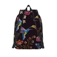 thumbnail image 2 of Lsque Humming Bird Pattern Canvas Daypack, Durable Backpack, High-quality Versatile Backpack,Vintage Compact Backpack-Small, 2 of 6