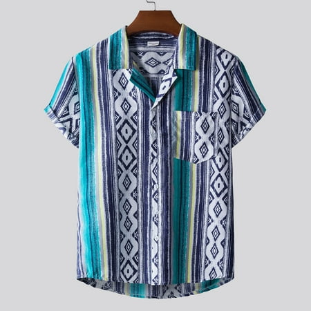

Men s casual print Hawaii vacation short-sleeved shirt