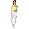thumbnail image 2 of YELETE Women's Active Mesh Striped Single Pocket Leggings Bright White S, 2 of 4
