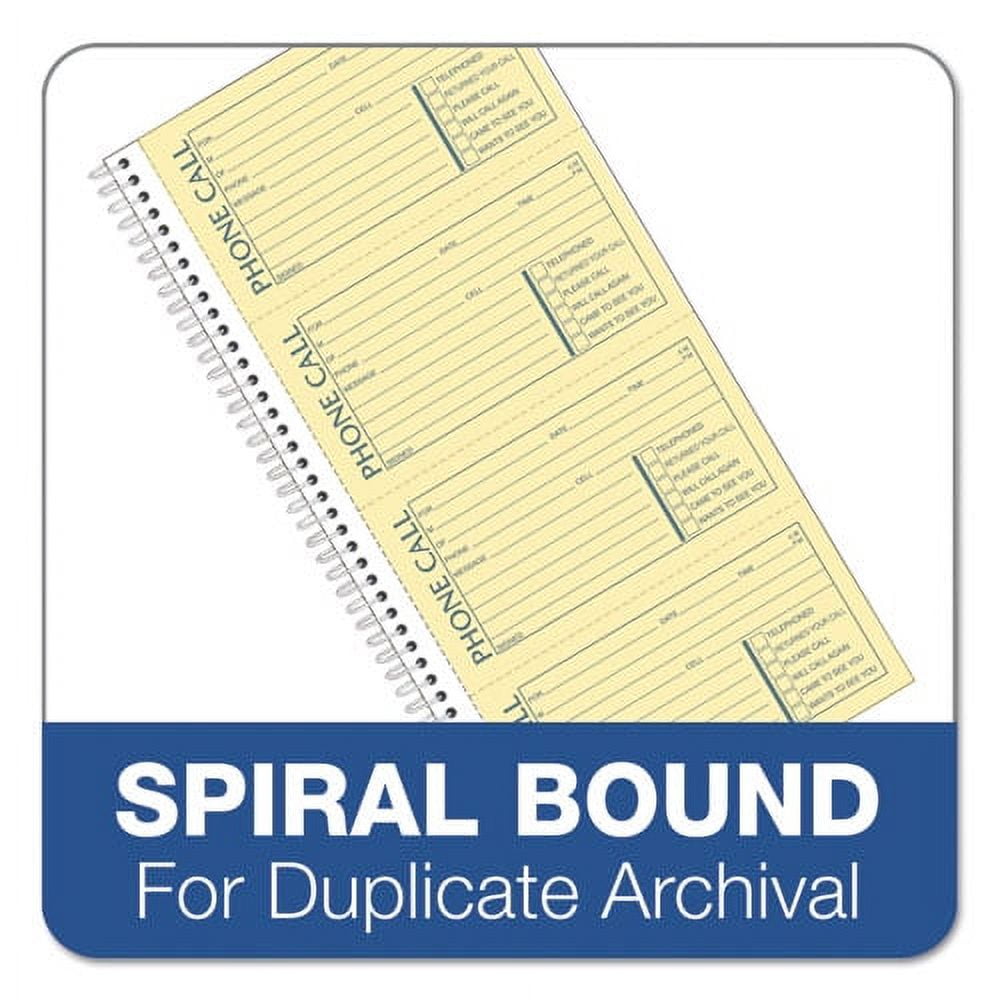 Second Nature Phone Call Book, Two-Part Carbonless, 2.75 X 5, 4/page, 400 Forms | Bundle of 5 Each