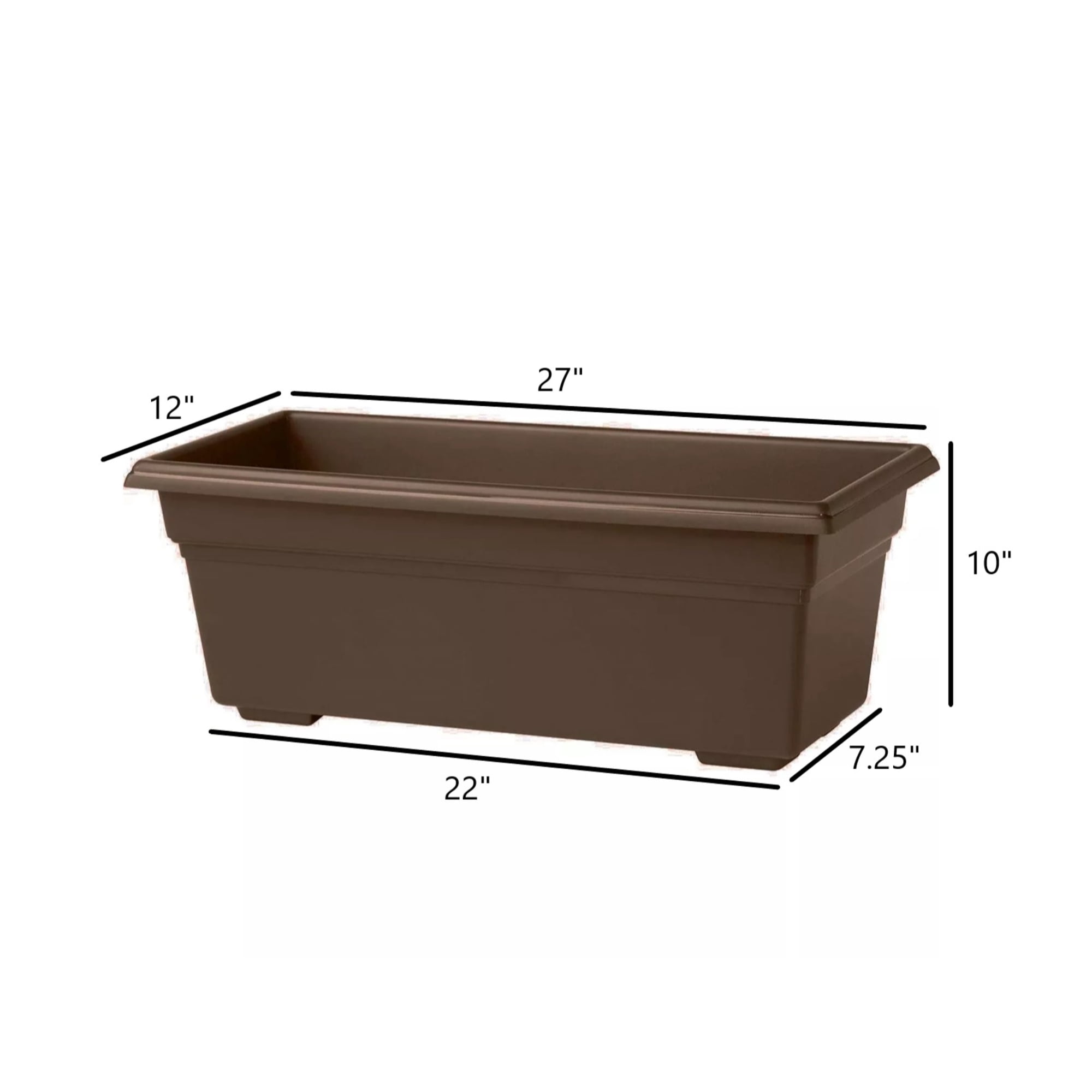 Root & Vessel Countryside Patio Planter, Brown, 27"