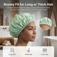 thumbnail image 7 of CNDRLEF Shower Caps for Women, 4 Pack Reusable Waterproof Shower Caps, Double Layer Bath Caps, Large Size with Polyester Outer & EVA Inner, 7 of 7