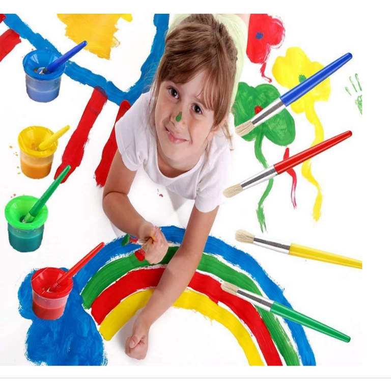 Colorful Toddler Paint Brush, 16 Pcs Large Washable