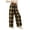 a-Yellow137, variant on FINALGANG Girls Pants KidsColor Block Plaid Wide Leg Pants Elastic Drawstring Waist Loose Fit Casual Trousers For Daily Street Wear Trendy Bottoms