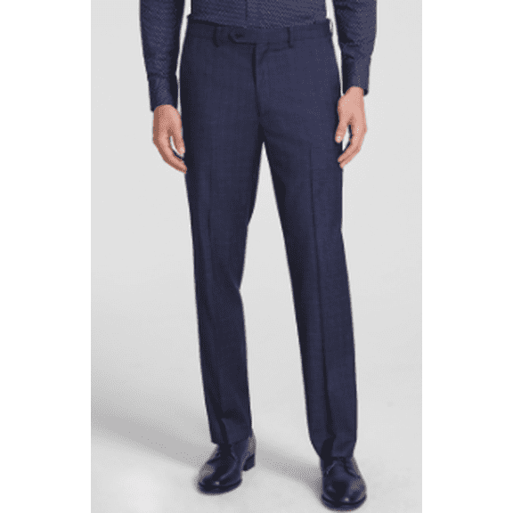 Tallia Mens Classic fit Dress Pants 30 / 30 Navy Blue Check