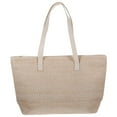 thumbnail image 6 of OFFIGAM Women's Beige Straw Tote Bag - Stylish Outdoor Travel & Party Handbag, Lightweight and, 6 of 7