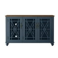 thumbnail image 3 of FESTIVO 55" Vintage Style Wood Kitchen Accent Buffet Sideboard Cabinet - Navy, 3 of 5