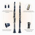 thumbnail image 2 of Clarinete Ktaxon Sib de Baquelita 17 Llaves Estudiante Azul, 2 of 7