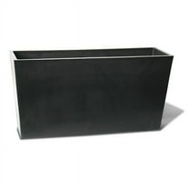 Algreen 19379 16 x 10 x 31 in. Valencia Rectangle Patio Planter, Black