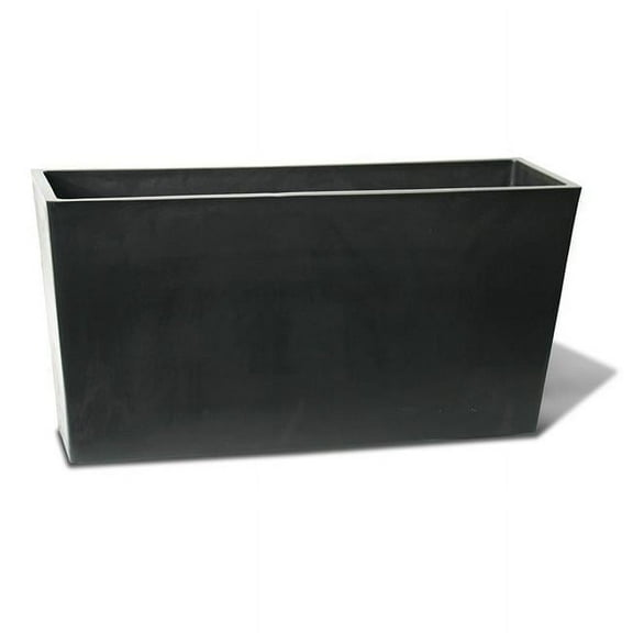 Algreen 19379 16 x 10 x 31 in. Valencia Rectangle Patio Planter, Black
