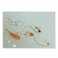 thumbnail image 1 of Animal Cutting Board, Traditional Koi Carps Spots Oriental Items Representing Love Nautical Theme, Decorative Tempered Glass Cutting and Serving Board, Small Size, Orange Beige, by Ambesonne, 1 of 1