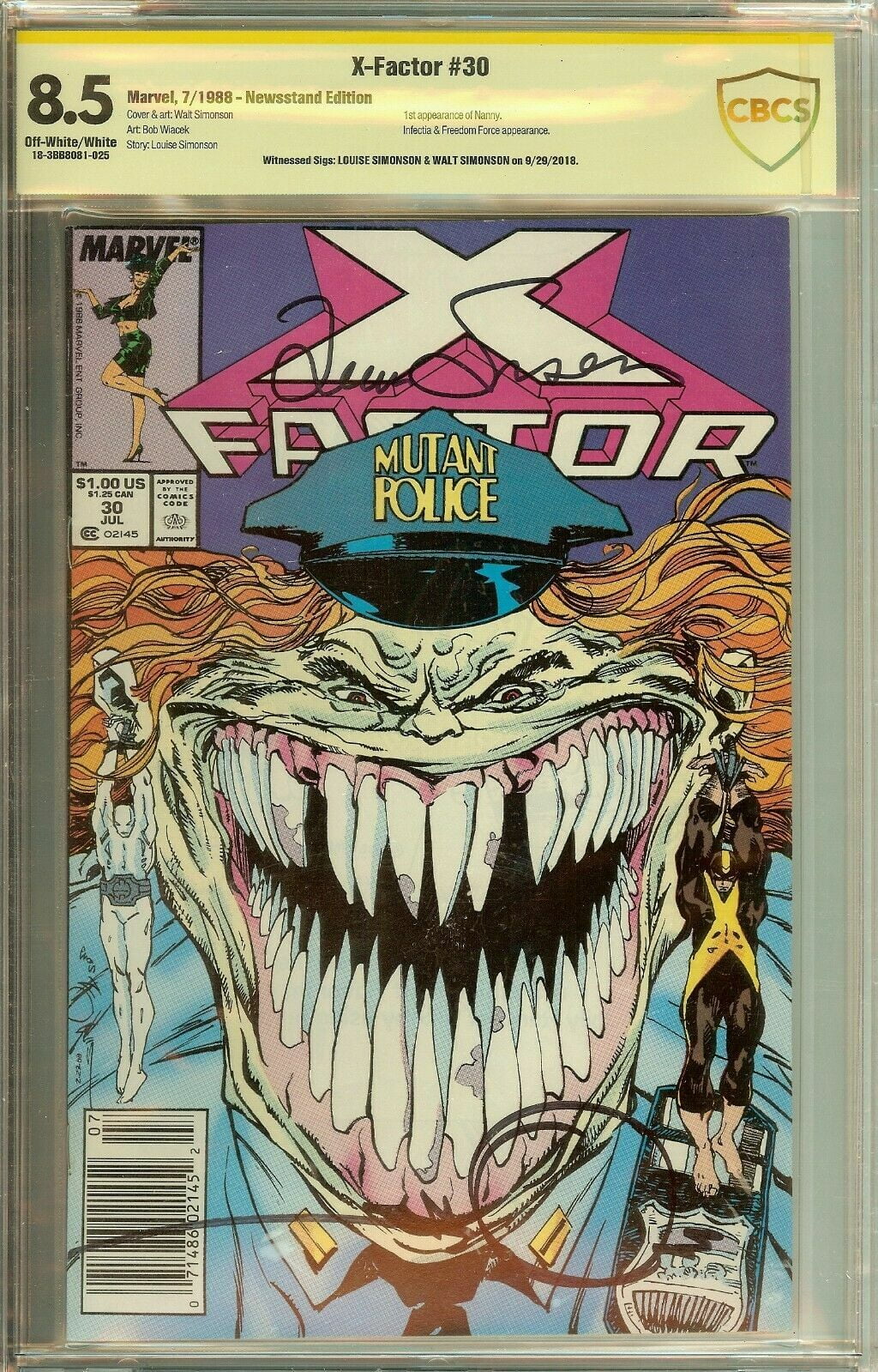 X-Factor #30 CBCS 8.5 Signed Louise and Walt Simonson