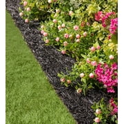 Permanent Mulch Recycled Rubber Border for Gardens & Pathways, 120 L x 4.50 W
