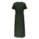 thumbnail image 4 of Vestido largo Gibobby para Mujer de verano dividido con bolsillo informal Color sólido cuello en V, 4 of 5