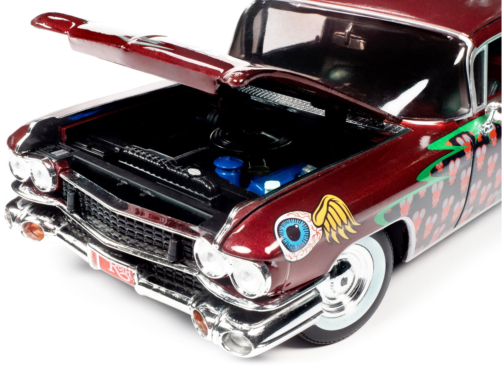 自動車 Rat Fink 1959 Cadillac Eldorado Hearse 1959 Cadillac Eldorado Hearse Rat Fink Black Red Green