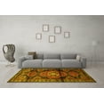 thumbnail image 3 of Ahgly Company Machine Washable Indoor Rectangle Persian Yellow Traditional Area Rugs, 5' x 7', 3 of 4