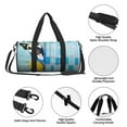 thumbnail image 6 of Gaeub French Bulldog Dog in a Bathtub Lightweight Travel Cylinder Bag Gym Tote Bag Sports Training Duffle Bag with Pockets and Straps, 6 of 8