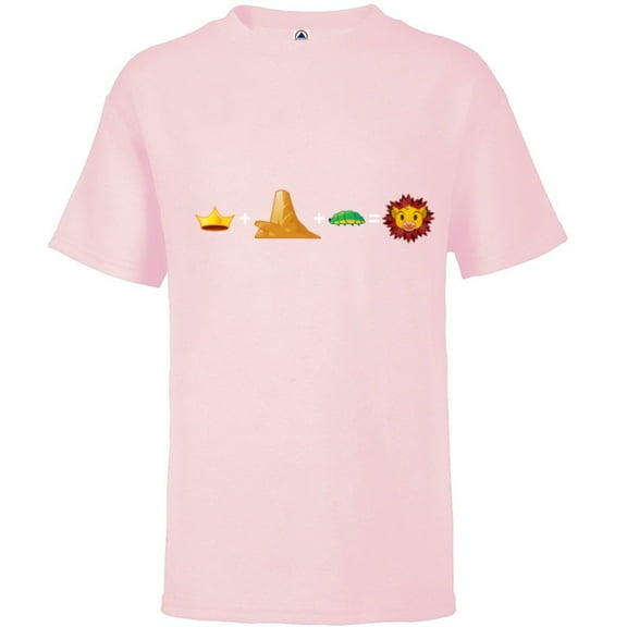 Disney The Lion King Simba Emoji Code Formula - Short Sleeve T-Shirt for Kids - Customized-Soft Pink