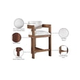 thumbnail image 2 of Meridian Furniture Sacha Cream Linen Textured Fabric Stool, 2 of 9