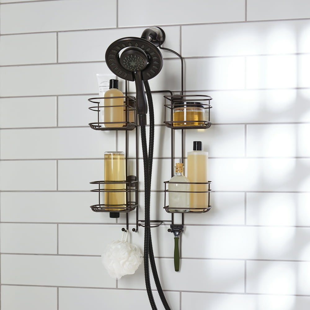 Better Homes & Gardens Expandable Hose Shower Caddy, OilRubbed Bronze