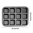 thumbnail image 2 of 12 Cup Square Baking Pan Non Stick Baking Pan Bread Plaid Cake Baking Tools, 2 of 2
