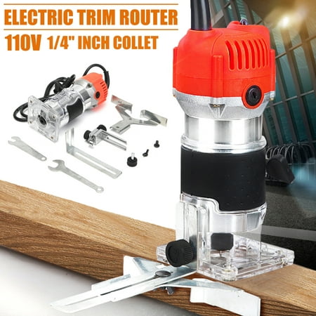 110V 350W Electric Hand Trim Router Woodworking knife Edge Wood Clean Cuts Woodworking Tool