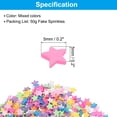 thumbnail image 2 of Uxcell 50g Chispas Falsas, Chispas de Arcilla Falsas en Forma de Estrella de Cinco Puntas, Colores Mezclados, 2 of 6