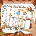 thumbnail image 2 of KABOER Baby Milestone Blanket Set, 51.2" x 39.4" Western Cowboy  Monthly Photo Blanket With Bib ID Tag Felt Markers, Soft Flannel Baby Shower Gift For Boys Or Girls, 2 of 7