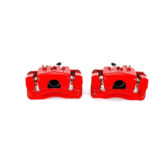Power Stop Rear Pair of Red Powder Coated Calipers S5040