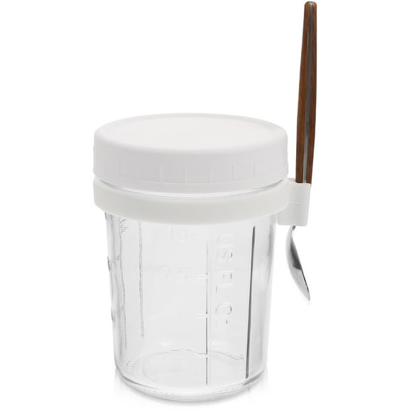 unbranded Portable Breakfast Cup Glass Yogurt Cup Transparent Design Oatmeal Cup Small Milk Container