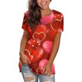 thumbnail image 1 of YDLCAFD Chemises de Maternité pour Femmes Drôles Femmes Décontractées Imprimé de la Saint-Valentin Col Rond Manches Courtes Tee Tops Tunique Blouse, 1 of 3