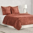 thumbnail image 6 of Pemberly Row 26x26" Velvet and Solid Cotton Euro Sham in Terracotta Orange, 6 of 6