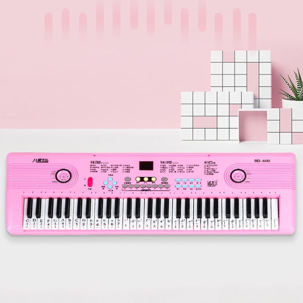 Teclado digital portátil 61 teclas Piano eléctrico con micrófono Adultos Niños Juguete Likrtyny Para Estrenar