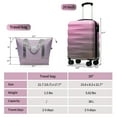 thumbnail image 6 of Luggage Sets 2 Piece Lightweight Hardside Rugged Travel Suitcase with Wheels, 22” x 14” x 9” Airline Approved, TSA Lock, Grayish Pink, 6 of 7