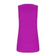 thumbnail image 4 of QUINDOS Womens Tank Tops 2025 Purple Basic Summer Pinted Sleeveless T-shirt Loose Tops Camisoles for Women, 4 of 5