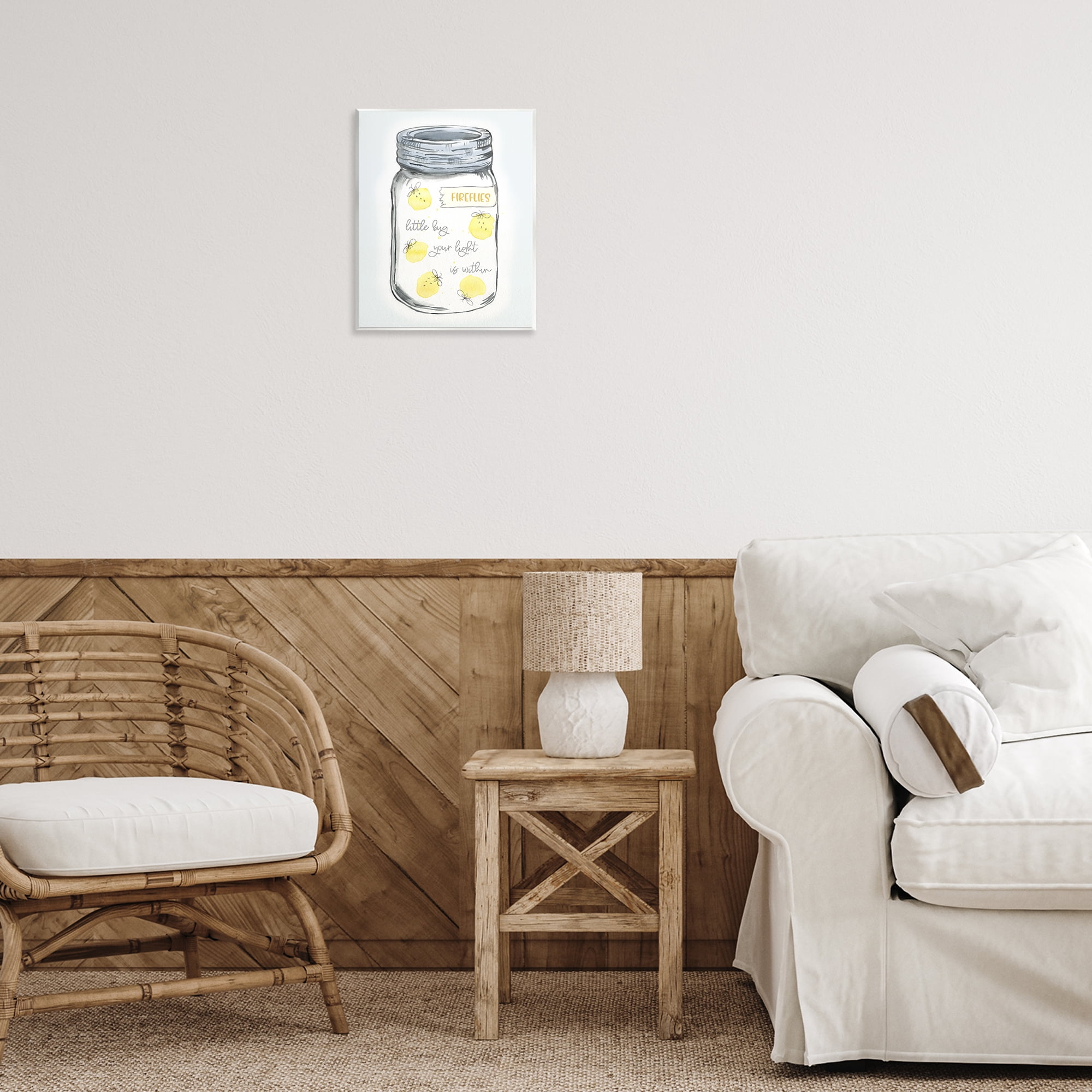 Stupell Industries Firefly Light Phrase Typography Painting Unframed Art Print Wall Art, 11 x 14