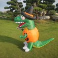 thumbnail image 2 of 6ft Halloween Inflatable Green Dinosaur Pumpkin Body, Inflatable Halloween Dinosaur Balloon, Yard Decoration(EU Plug), 2 of 4