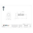 thumbnail image 2 of Tapcon Masonry Screw, 1/4" Dia., Hex, 2-1/4" L, 410 Stainless Steel Silver Climashield, 100 PK, 2 of 2