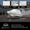 thumbnail image 3 of Budge Hard Top T-Top Boat Cover, 600 Denier UV & Water-Resistant Polyester, Fits Boats 22-24 ft with Beam up to 106", Gray, 3 of 7