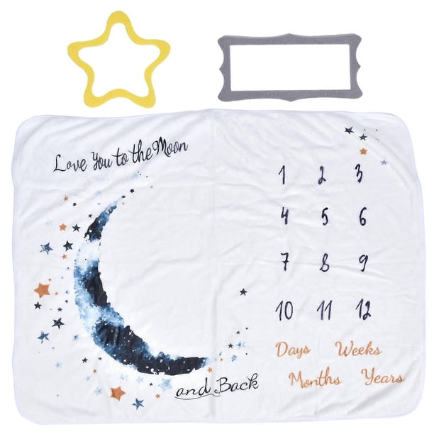 Baby Monthly Milestone Blanket Baby Shower Growth Chart Photography Background Blanket